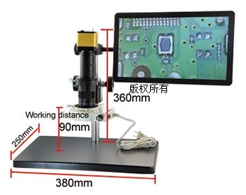 Kính hiển vi có gắn camera kết nối màn hình LCD  qua cổng HDMI